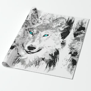 Wolf   Grey Wolf Drawing   Wrapping Paper