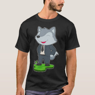 Wolf Groom Tie Wedding T-Shirt