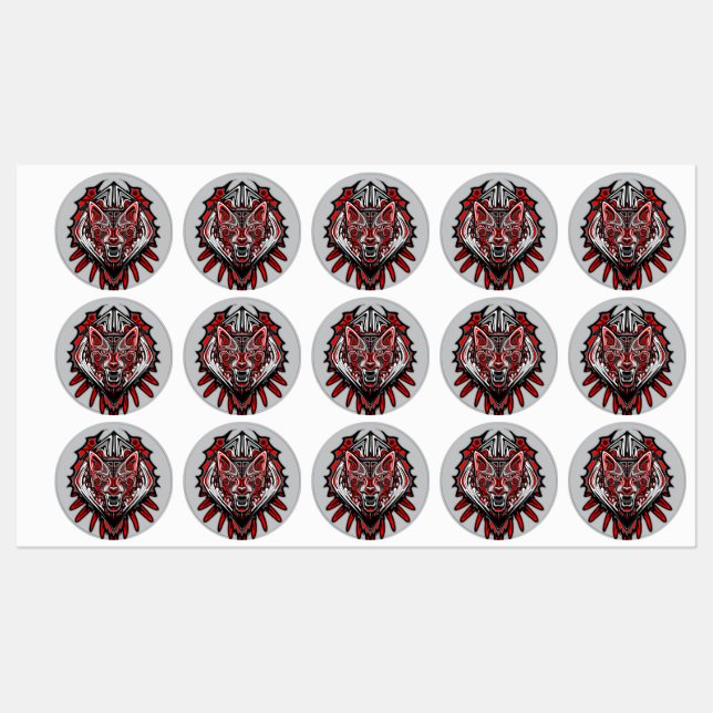 Wolf Haida Tribal Totem Design (Sheet)