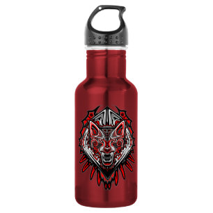 Wolf Haida Tribal Totem Design 532 Ml Water Bottle