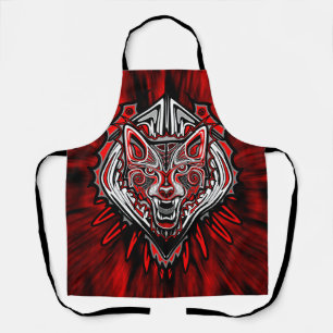 Wolf Haida Tribal Totem Design Apron
