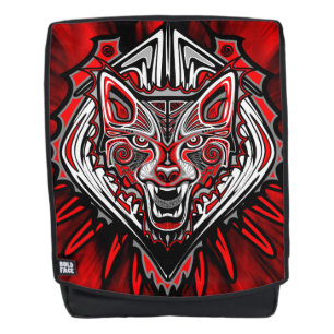 Wolf Haida Tribal Totem Design Backpack
