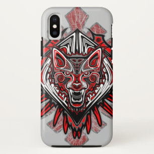 Wolf Haida Tribal Totem Design iPhone XS Case