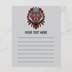 Wolf Haida Tribal Totem Design Flyer