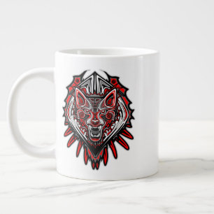 Wolf Haida Tribal Totem Design Large Coffee Mug