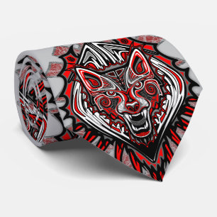 Wolf Haida Tribal Totem Design Tie