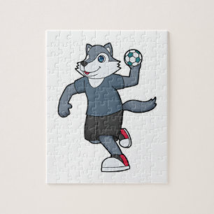 Wolf Handball player Handball Jigsaw Puzzle