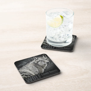 WOLF:Hard Plastic Coaster