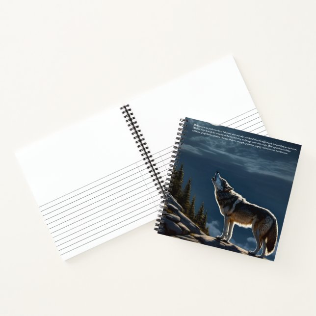 Wolf Hardcover Notebook (Inside)
