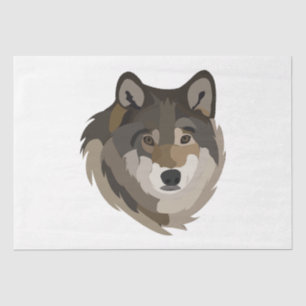 Wolf Head Animal Grey Wild Wolf Tissue Paper
