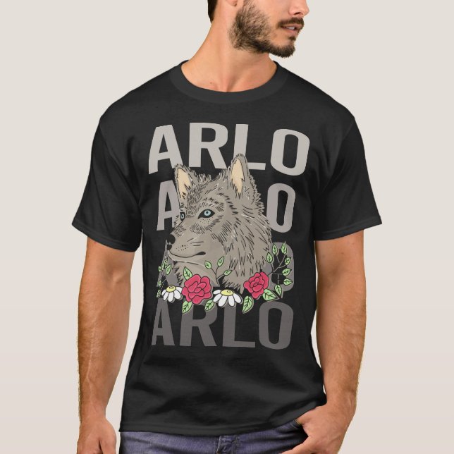 Wolf Head - Arlo Name T-Shirt (Front)
