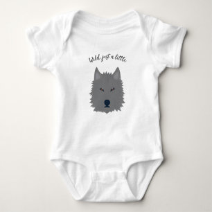 Wolf head baby bodysuit
