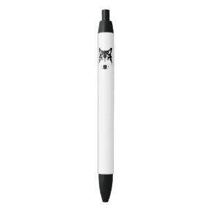Wolf head black ink pen