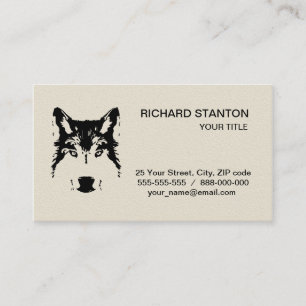 Wolf head business card