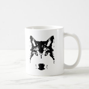 Wolf head coffee mug