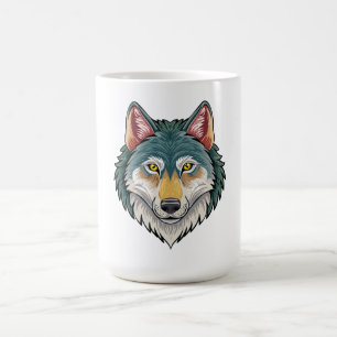 Wolf head from the front coffee mug