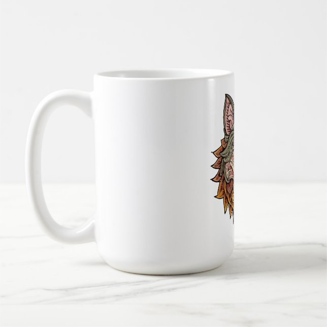 Wolf head from the front coffee mug (Left)