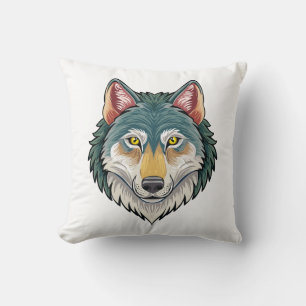 Wolf head from the front cushion