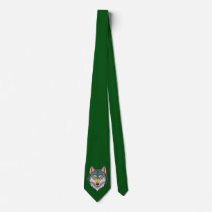 Wolf head from the front tie