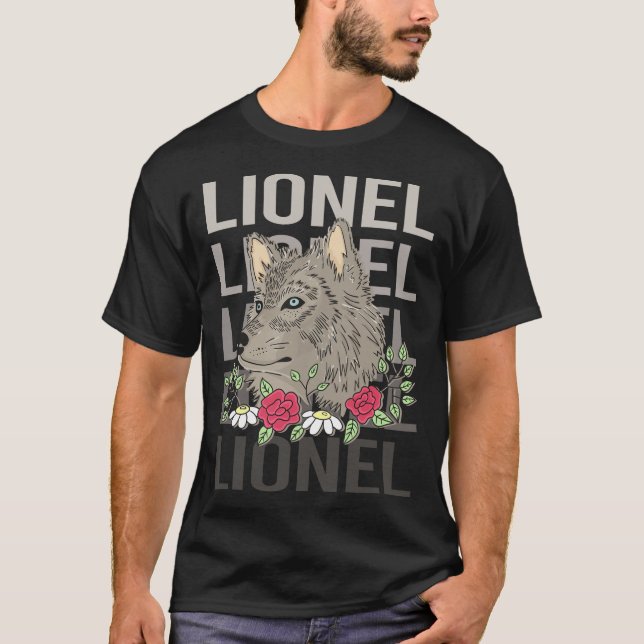 Wolf Head - Lionel Name T-Shirt (Front)