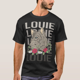 Wolf Head - Louie Name T-Shirt