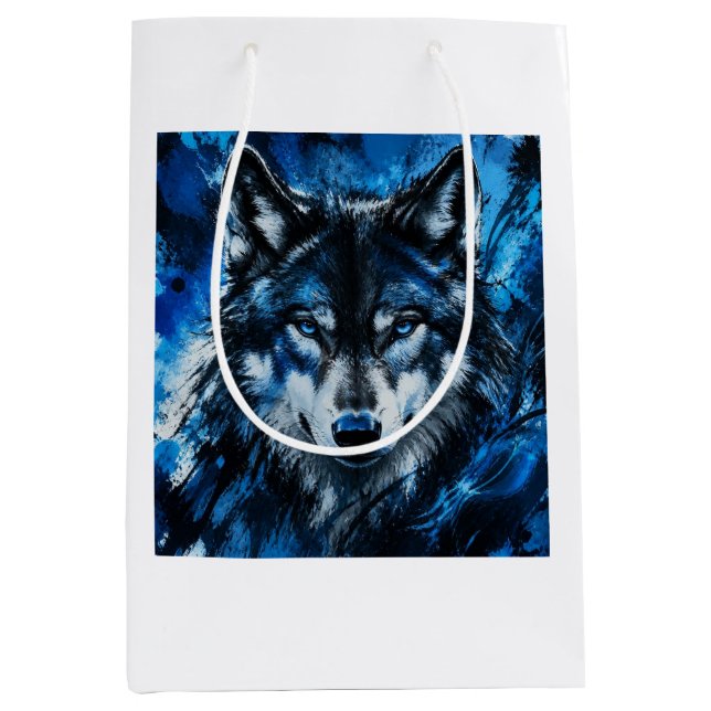 Wolf head medium gift bag (Front)