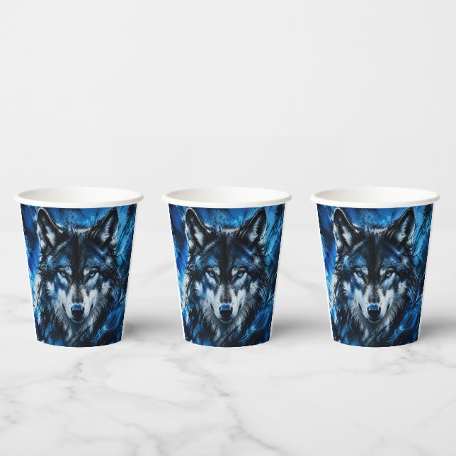 Wolf head paper cups (Multi)