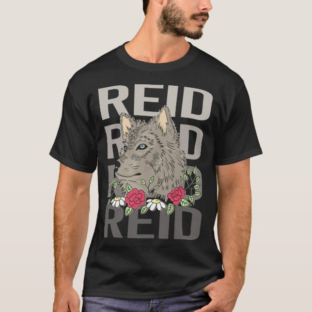 Wolf Head - Reid Name T-Shirt (Front)