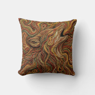 Wolf Head Silhouette Throw Pillow