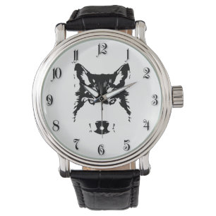 Wolf head watch