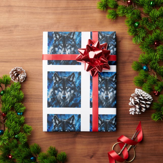 Wolf head wrapping paper (Holiday Gift)