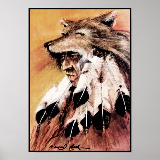 Wolf Headdress Canvas Print (Front)