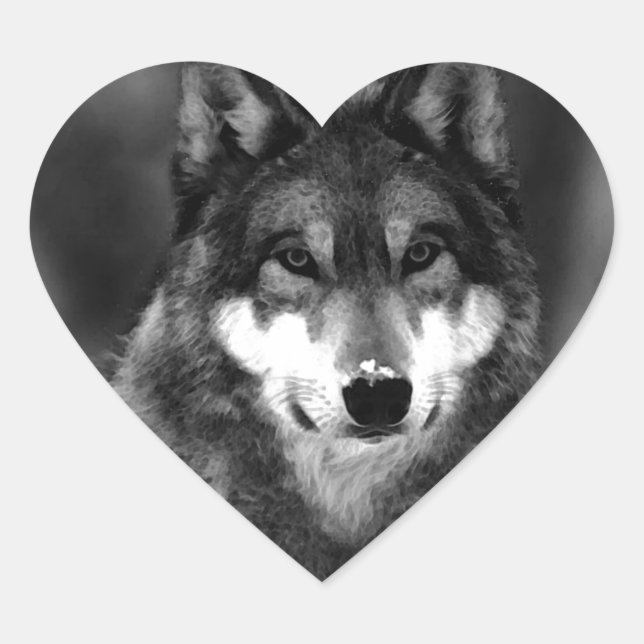Wolf Heart Sticker (Front)