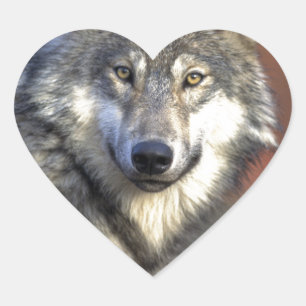 WOLF HEART STICKER