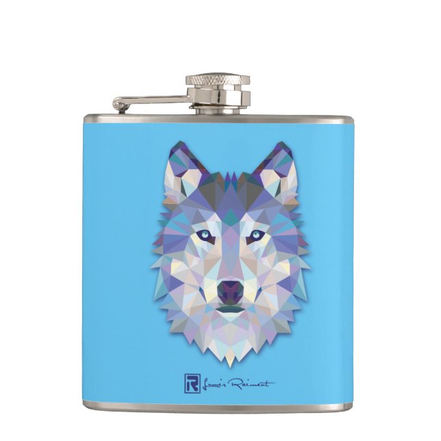 Wolf Hip Flask (Front)