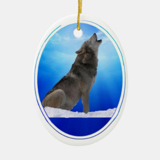 Wolf Howl Blank Ornament