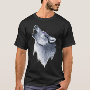 wolf Howl head Face for wolves wildlife T-Shirt