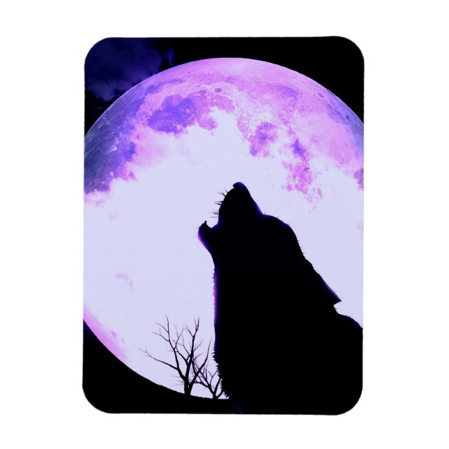 Wolf Howl Premium Magnet (Vertical)