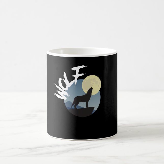 Wolf Howl Wilderness Wildlife Coffee Mug (Center)