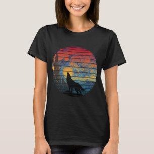 WOLF HOWLING ABSTRACT STYLE T-Shirt