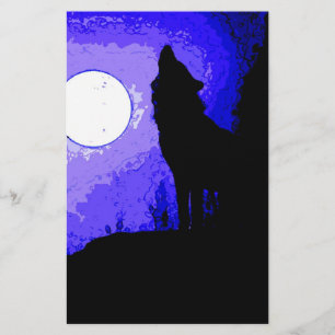 Wolf Howling at Moon