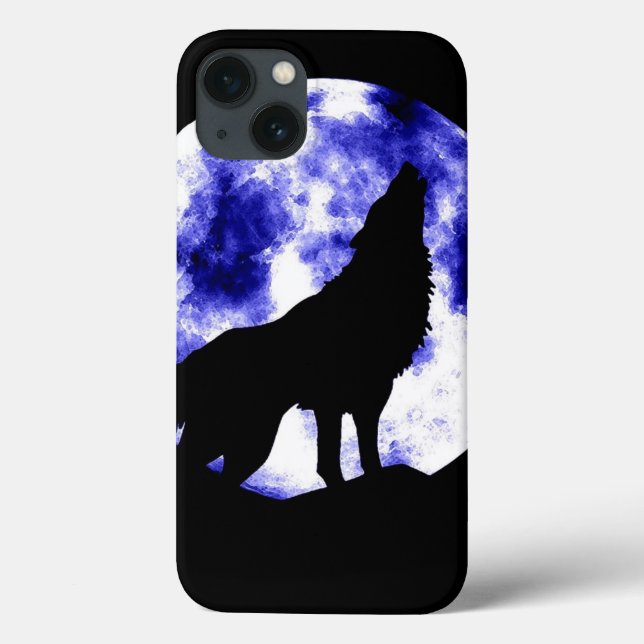 Wolf Howling at Moon Case-Mate iPhone Case (Back)
