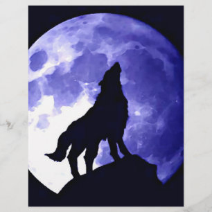 Wolf Howling at Moon Flyer