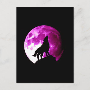Wolf Howling at Moon Postcard