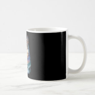 Wolf Howling at Moon Underneath Beautiful Wolf Coffee Mug