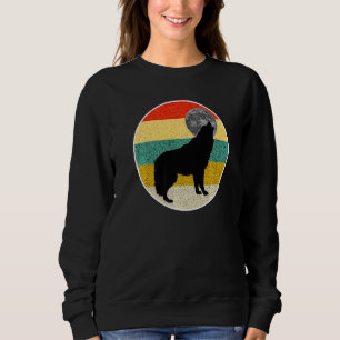 Wolf Howling At Moon Vintage Sweatshirt