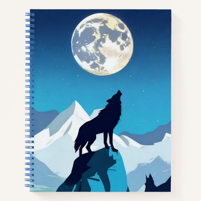 Wolf Howling at the Full Moon Journal  (Front)