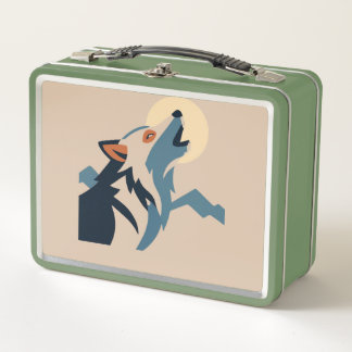 Wolf Howling at the Moon Hoodie – Unleash the Alph Metal Lunch Box