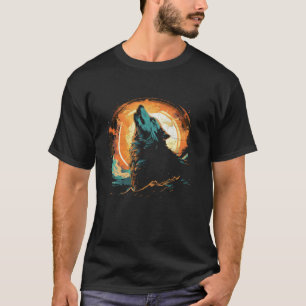 Wolf Howling At The Moon National Park Alaskan Wil T-Shirt