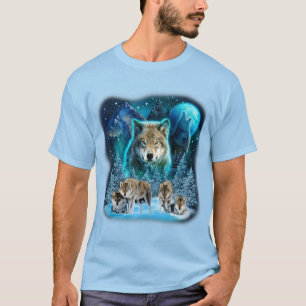 Wolf Howling At The Moon Wolves Wild Animals Wolfp T-Shirt